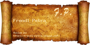 Frendl Petra névjegykártya
